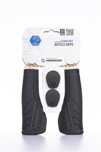 Línea Herrmans DD36 - Mango de bicicleta ergonómicamente ajustable (125 mm) - Gris negro