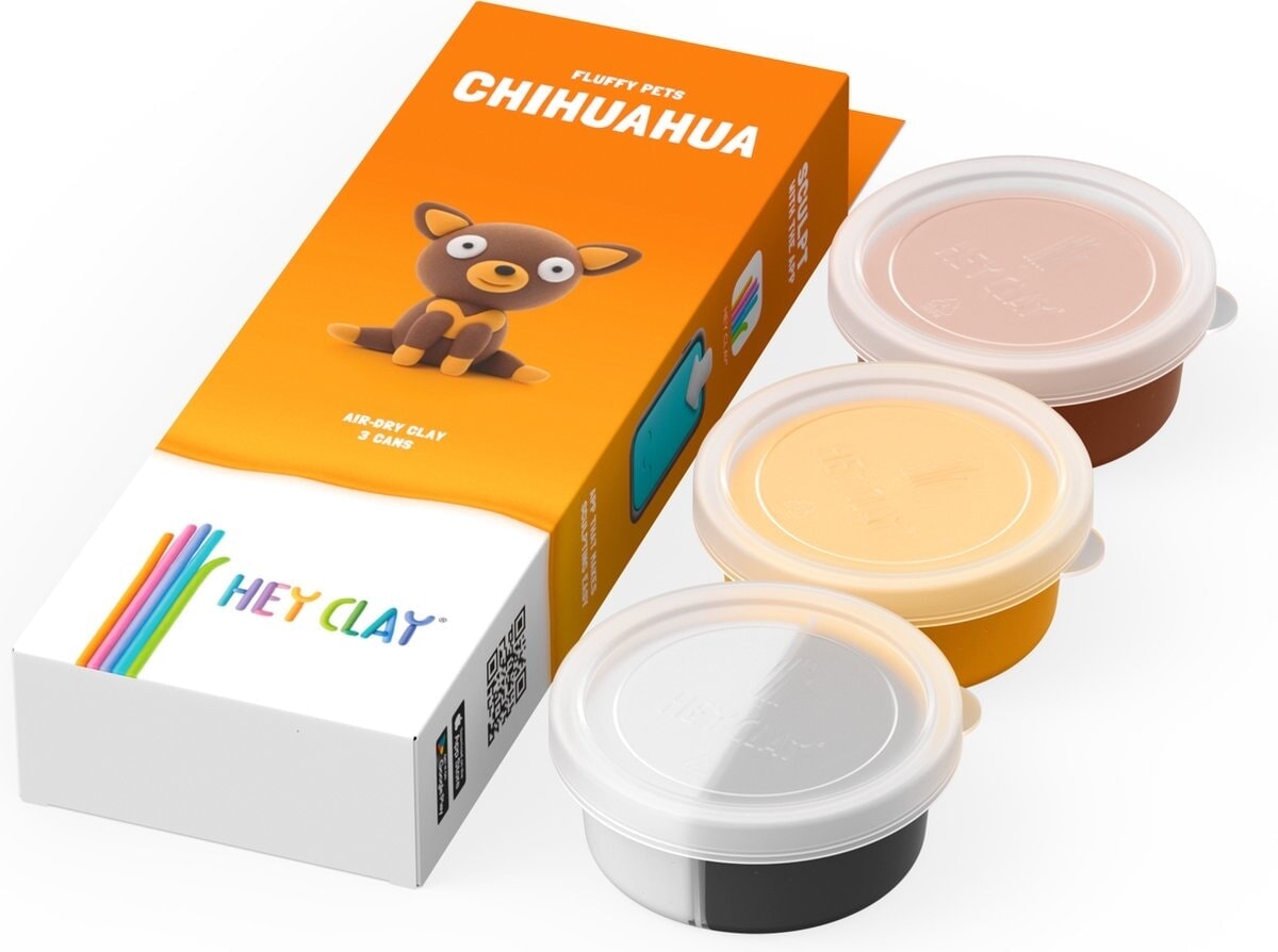 Hey-clay fluffy pets chihuahua boetseerklei
