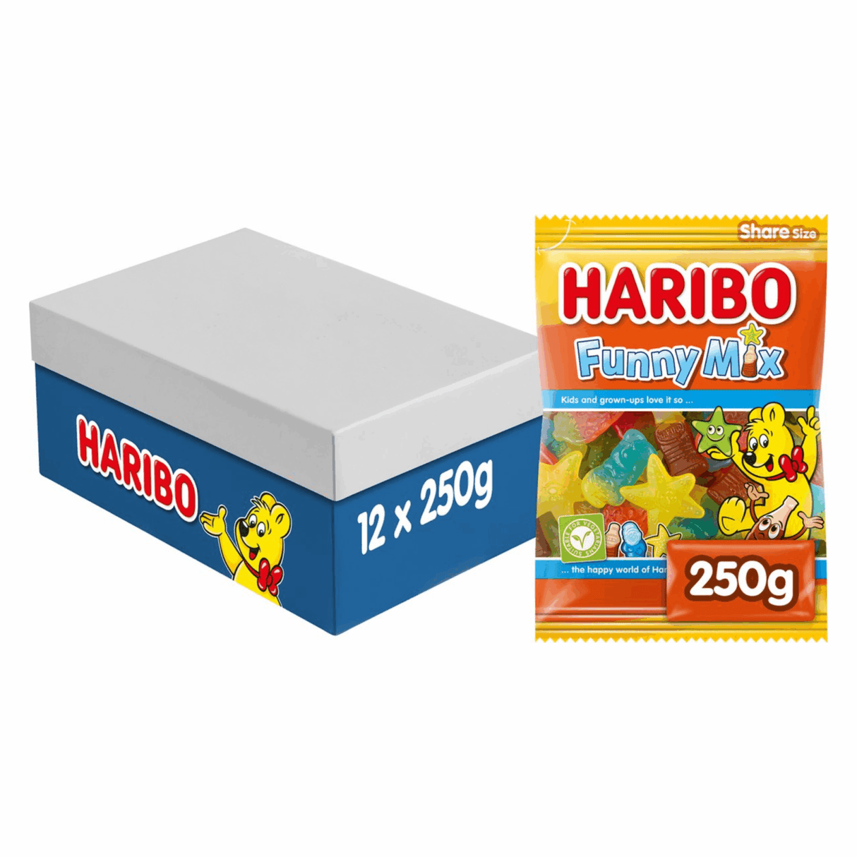 Haribo funny mix bag (12x 250gr)