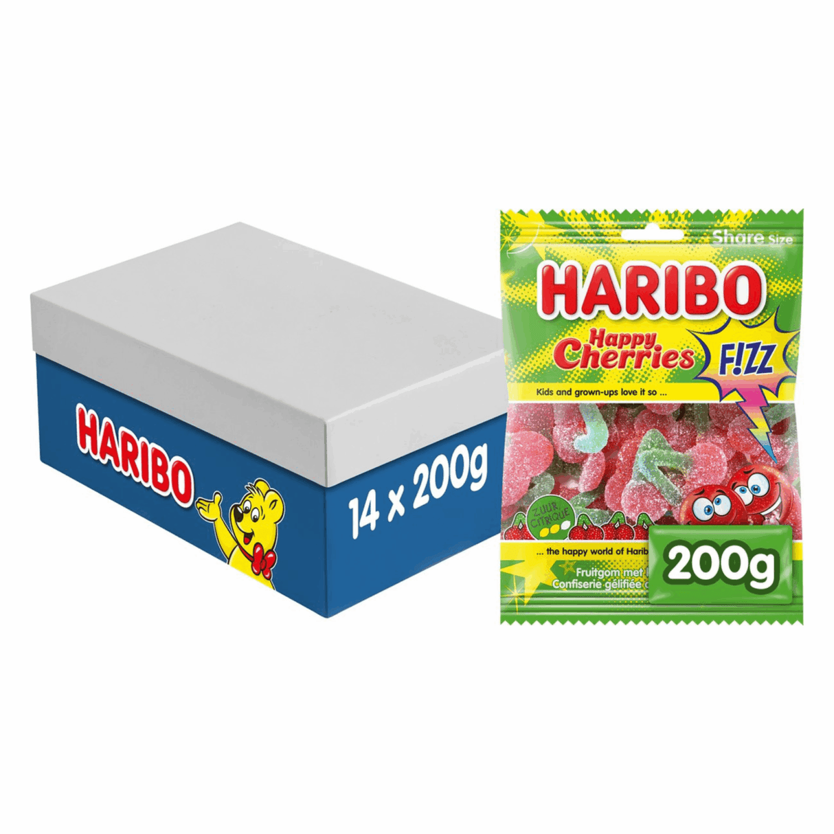 Haribo glade kirsebær bruspose (14x 200gr)