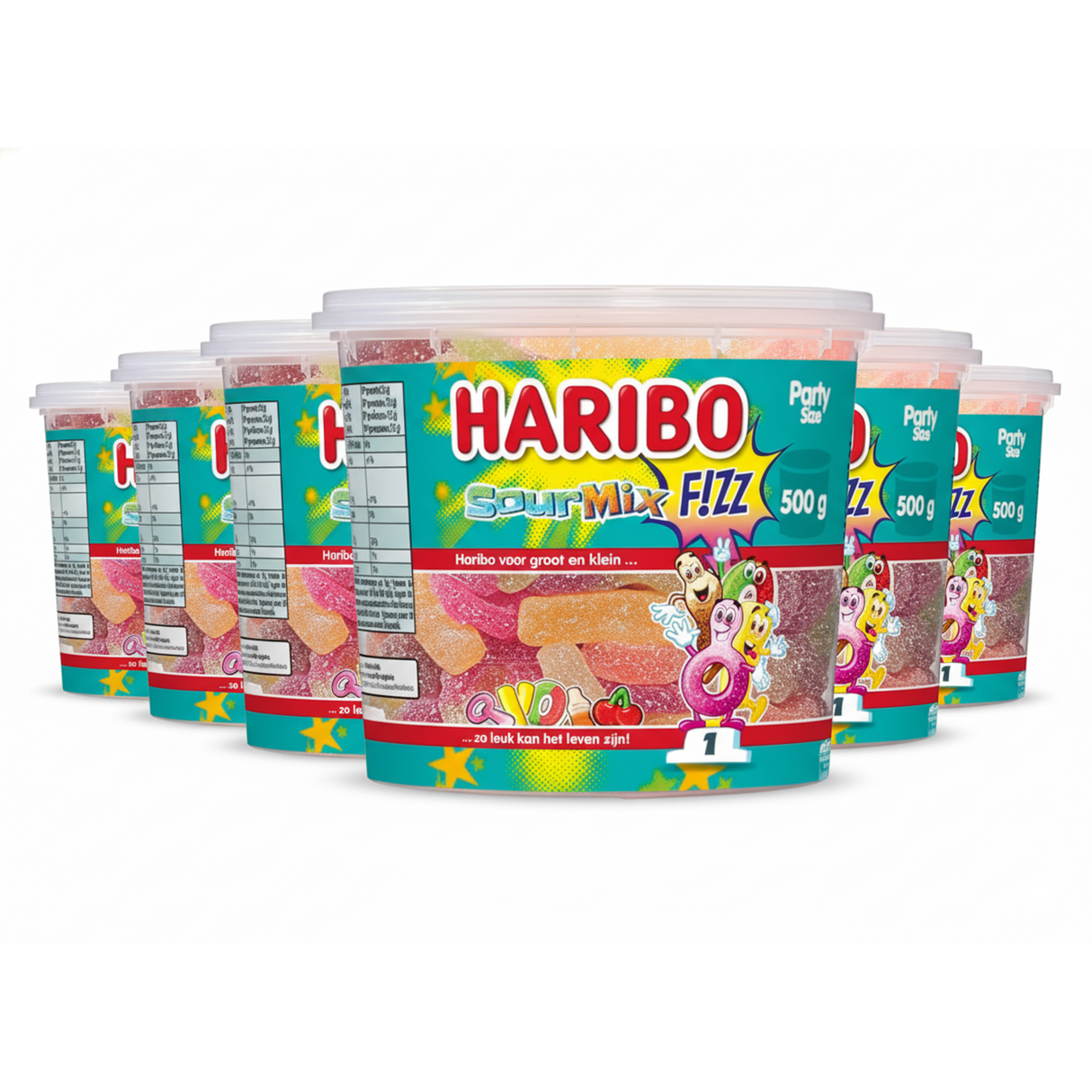 Silo de efervescente mezcla agria Haribo (6x 500gr)