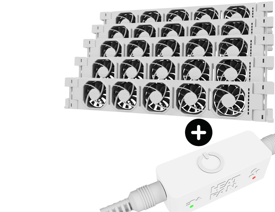 Heatfan 5 - radiator fan cinco - white + touch sensor