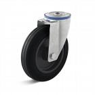 Torwegge zwenkwiel rubber ø100 kunststof boutbevestiging