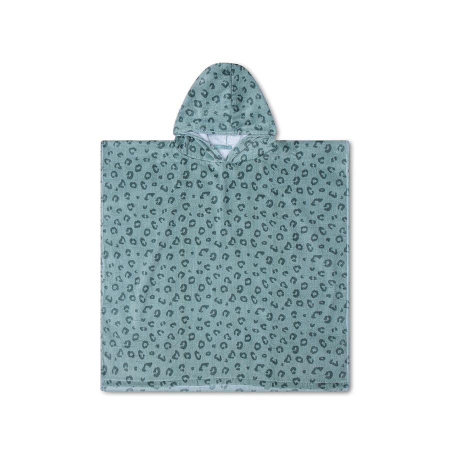 Leopard | green beach poncho 65 x 65 cm