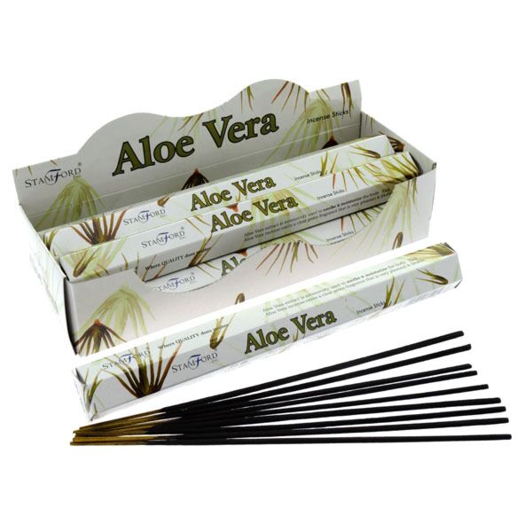 37108 aloe vera - stamford premium hex incense sticks