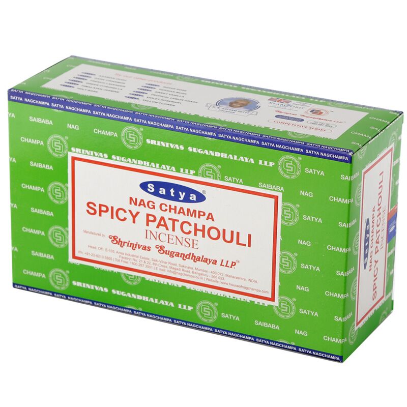 01364 spicy patchouli - satya nag champa incense sticks