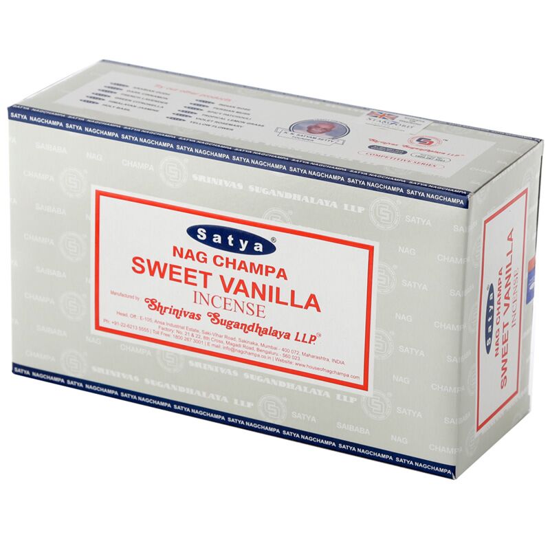 01365 sweet vanilla - satya nag champa incense sticks