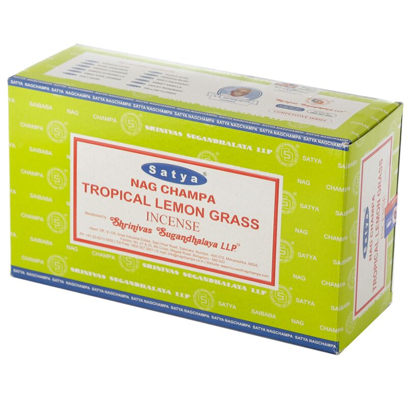 01366 tropical lemongrass - satya nag champa incense sticks