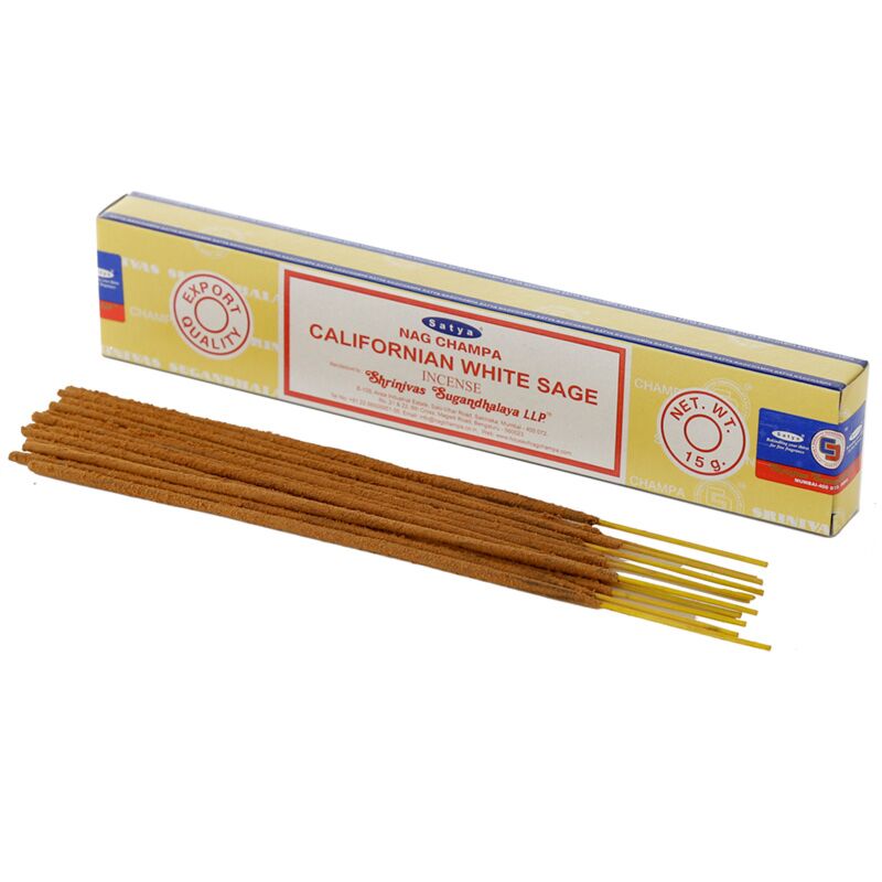 01406 vfm california white sage - satya nag champa incense sticks