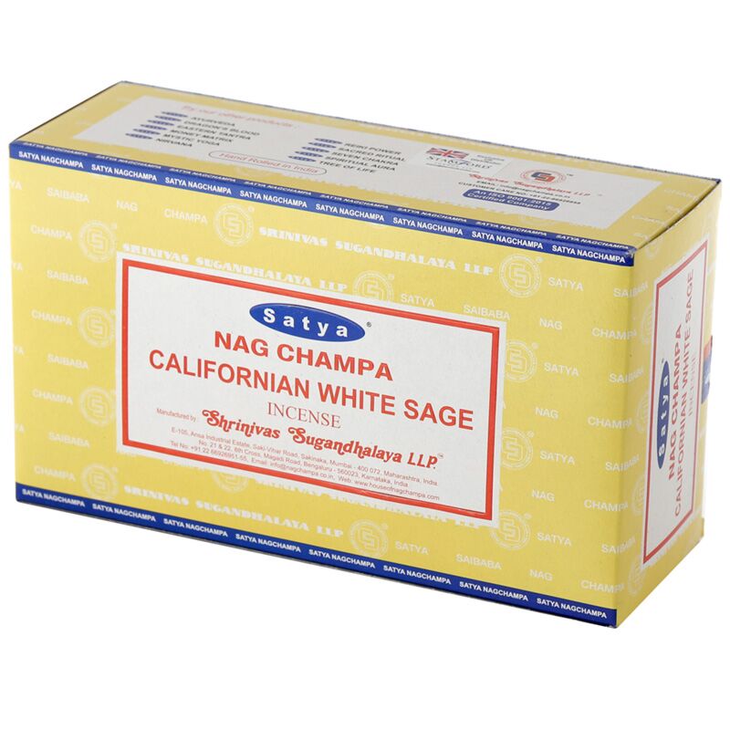01406 vfm california hvit salvie - satya nag champa røkelsespinner
