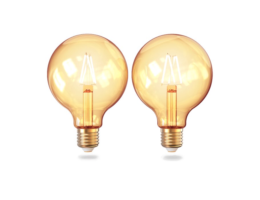 Innr LED lamp - Wi-Fi - E27 filament - vintage globe - 2 pieces