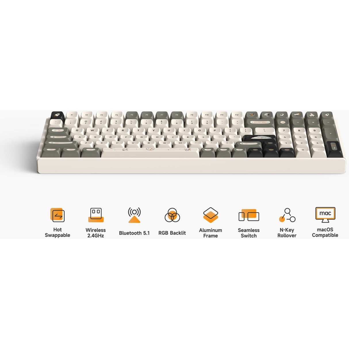 Iqunix F97 Hitchhiker Wireless mechanischer Tastatur