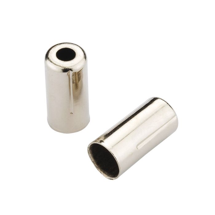 Jagwire end caps open - 5mm brake (crimp) - brass (200pcs) - chrome