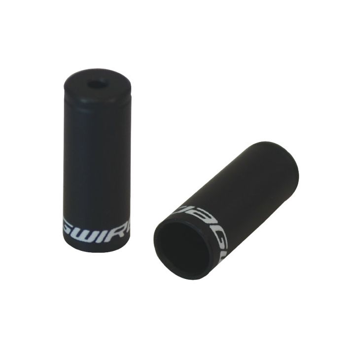 Jagwire end caps open - 4mm shift - alloy (50pcs) - black