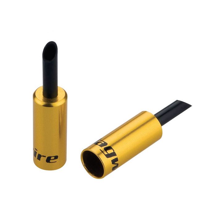 Jagwire end caps lined - 5mm brake - alloy (50pcs) - gold