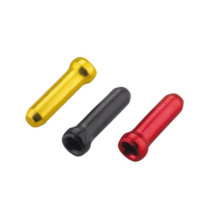Jagwire cable tips - brake or shift (30pcs each) - gold black red