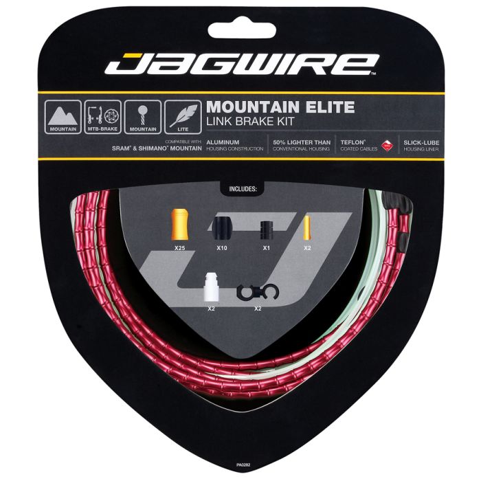 Jagwire mountain elite link brake kit - red