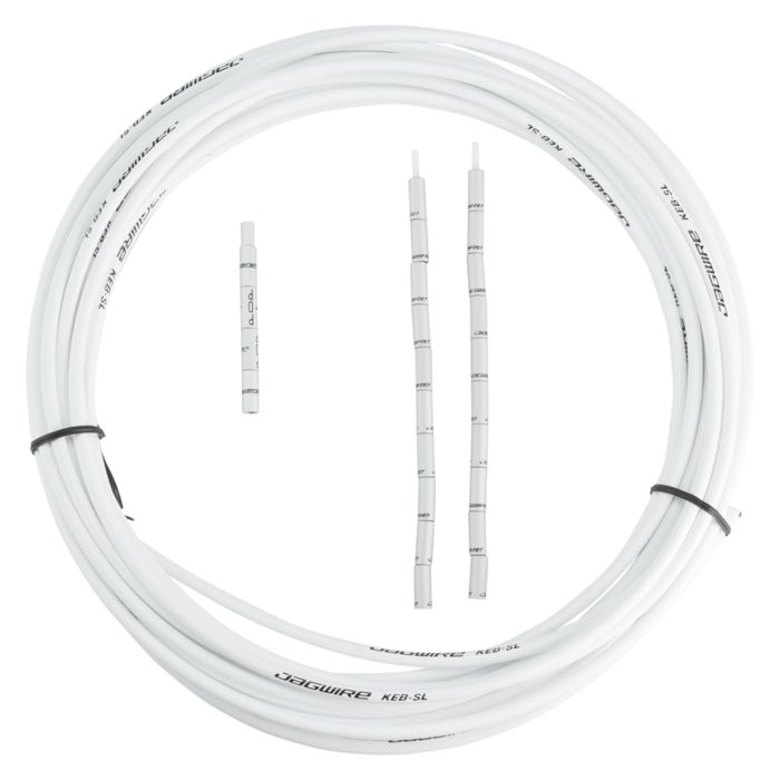 Jagwire brake housing 5mm keb slick-lube (10m + end caps) - white