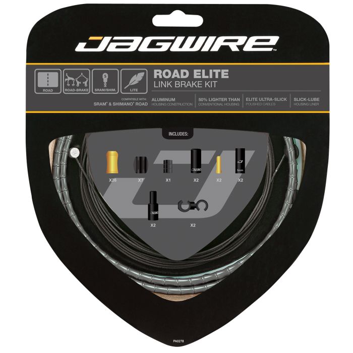 Jagwire road elite link brake kit - gray
