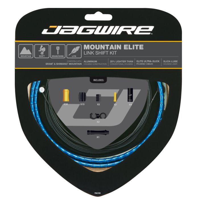 Jagwire mountain elite link shift kit - blue