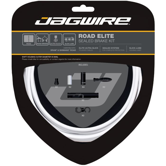 Jagwire road elite sealed brake kit - white