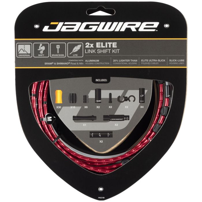 Jagwire 2x elite link shift kit - red
