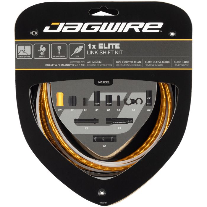 Jagwire 1x elite link shift kit - gold