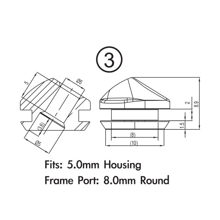 Jagwire frame plug pack - shimano di2 (2mm frame) (10pcs)