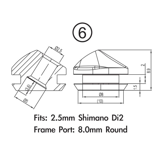 Jagwire frame plug pack - shimano ultegra di2 (2mm frame) (10pcs)