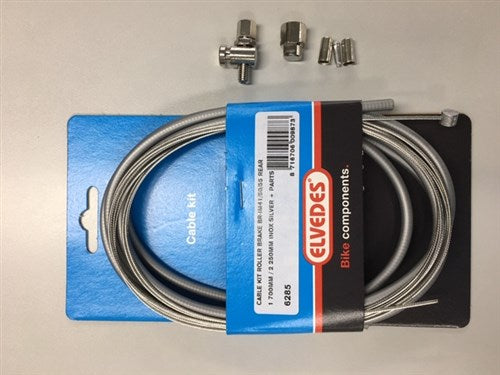 Rollerbrake Cable Kit Elvedes BR -IM85 81 55 45 1700mm 2250mm Rostfritt stål - Silver (på MAP)