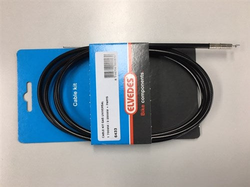 Elvedes Gas Cable Universal 1700mm 2250mm Galvanized Black (på MAP)