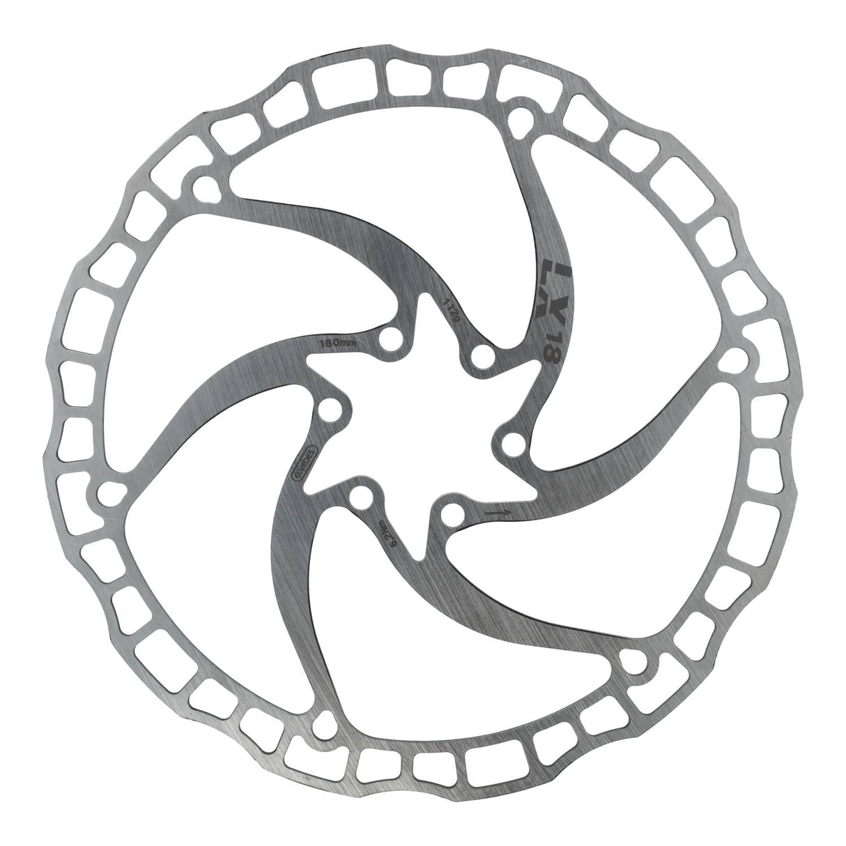 Elvedes Rotor LX18 180mm 112g 6 pholl + boltaí airgid 2021067