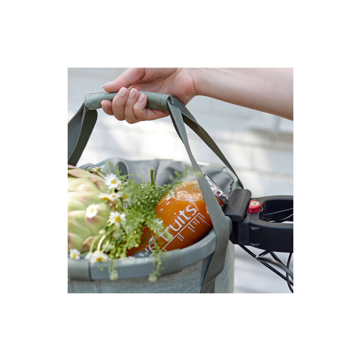 Klickfix basket bag 15l twist sage green