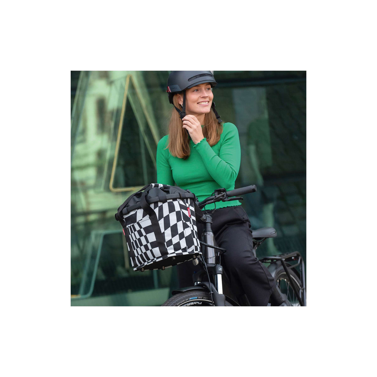Klickfix rixen kaul shopper bag bikebasket shop.bag rk bikebasket zebra