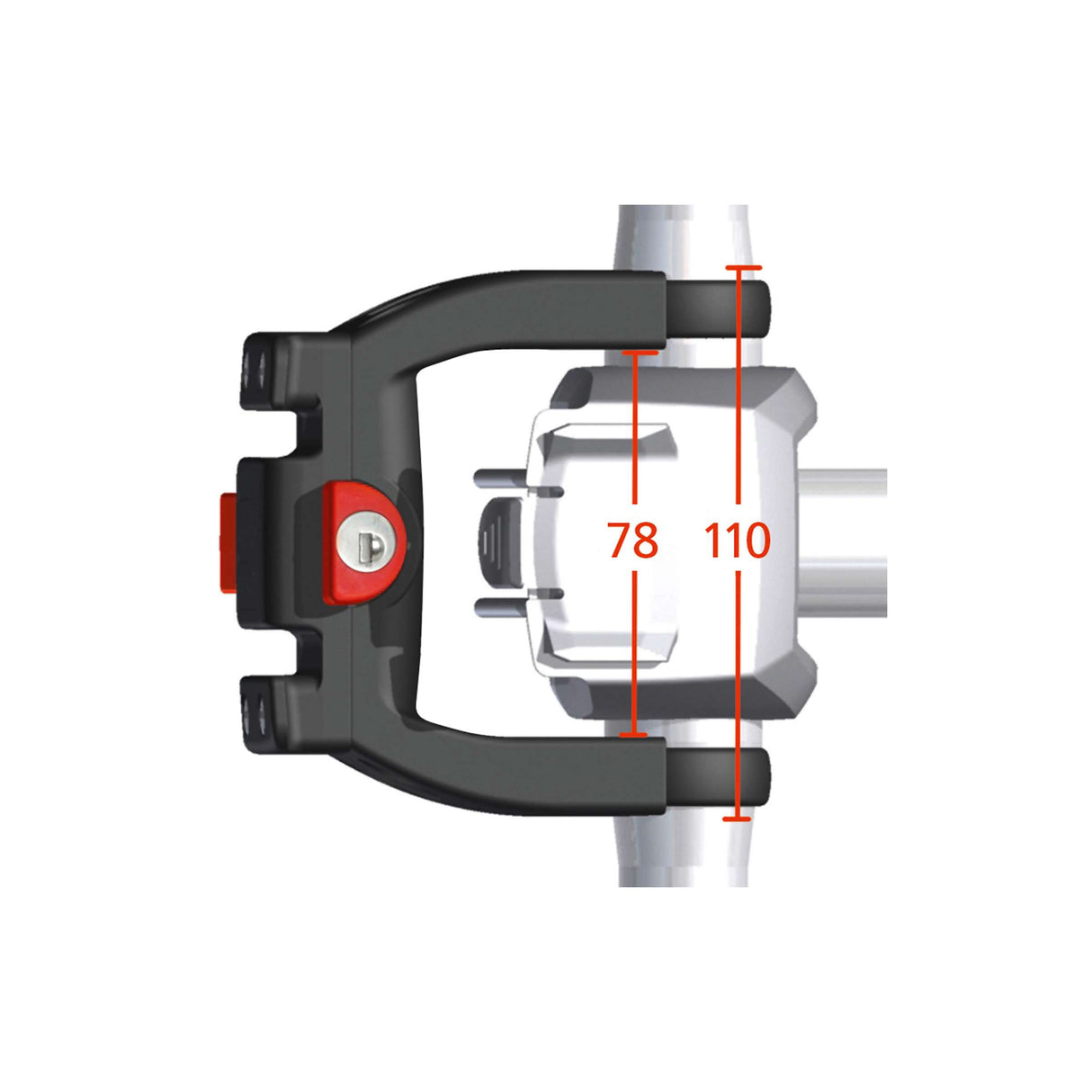 Newloxs StarTher Holder KlickFix E-Bike Ø22-26mm Clamps + Lock