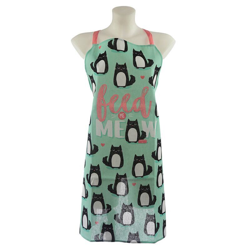 Köksförkläde - katt fin katt mata mig mjau
