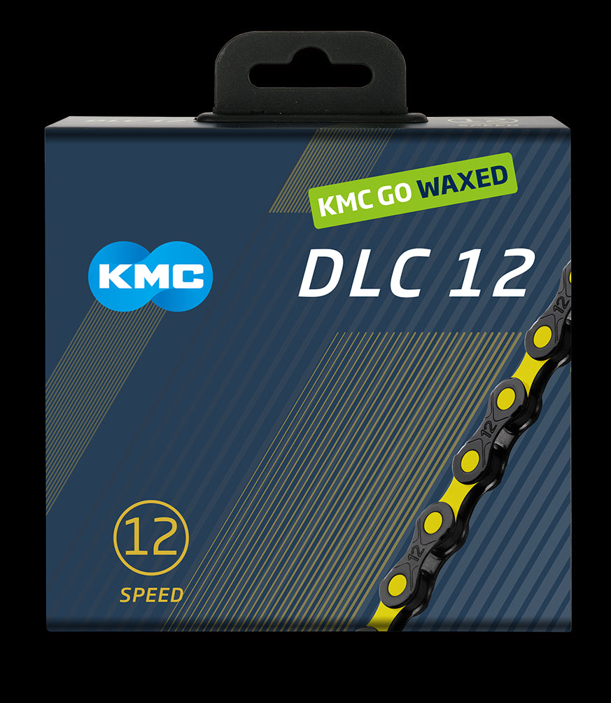 Kmc chain dlc12 black yellow 126s waxed