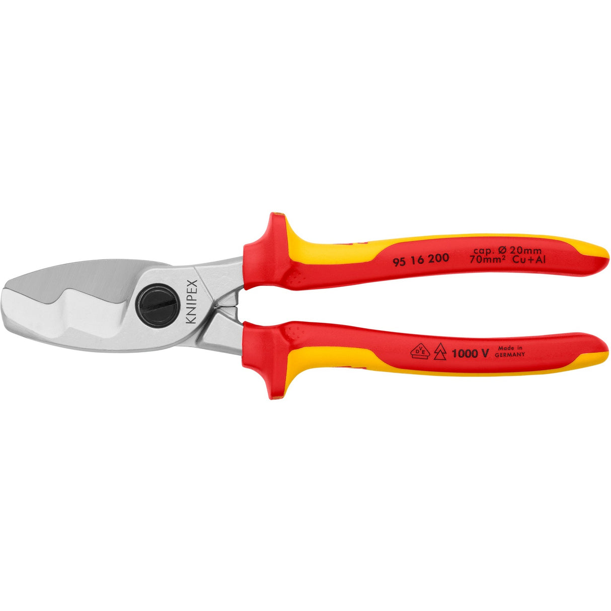 KNIPEX VDE kábelvágó dupla vágóéllel 9516200
