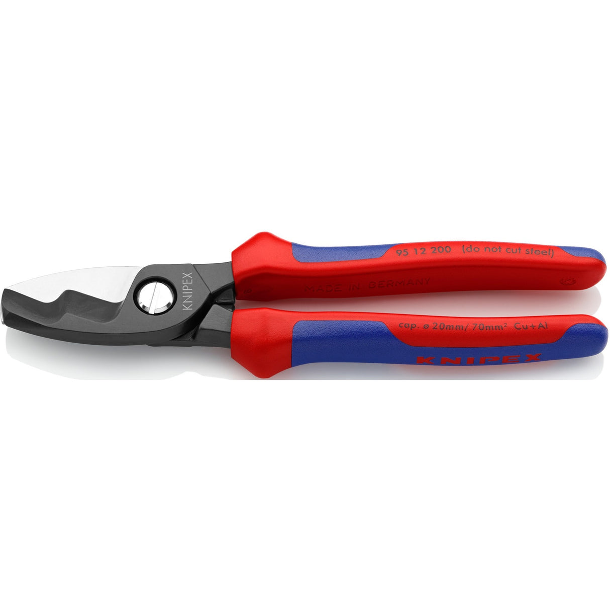 Gearrthóir cábla KNIPEX le imill ghearradh dúbailte 9512200