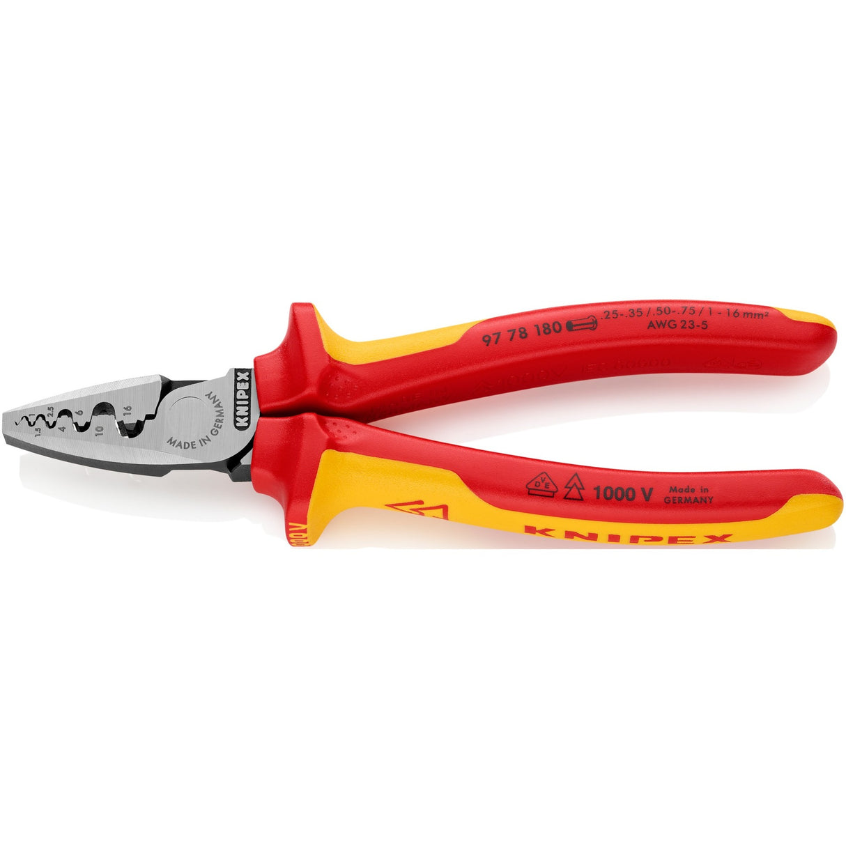 Knipex Krimptang für Veerindhulzen VDE 9778180