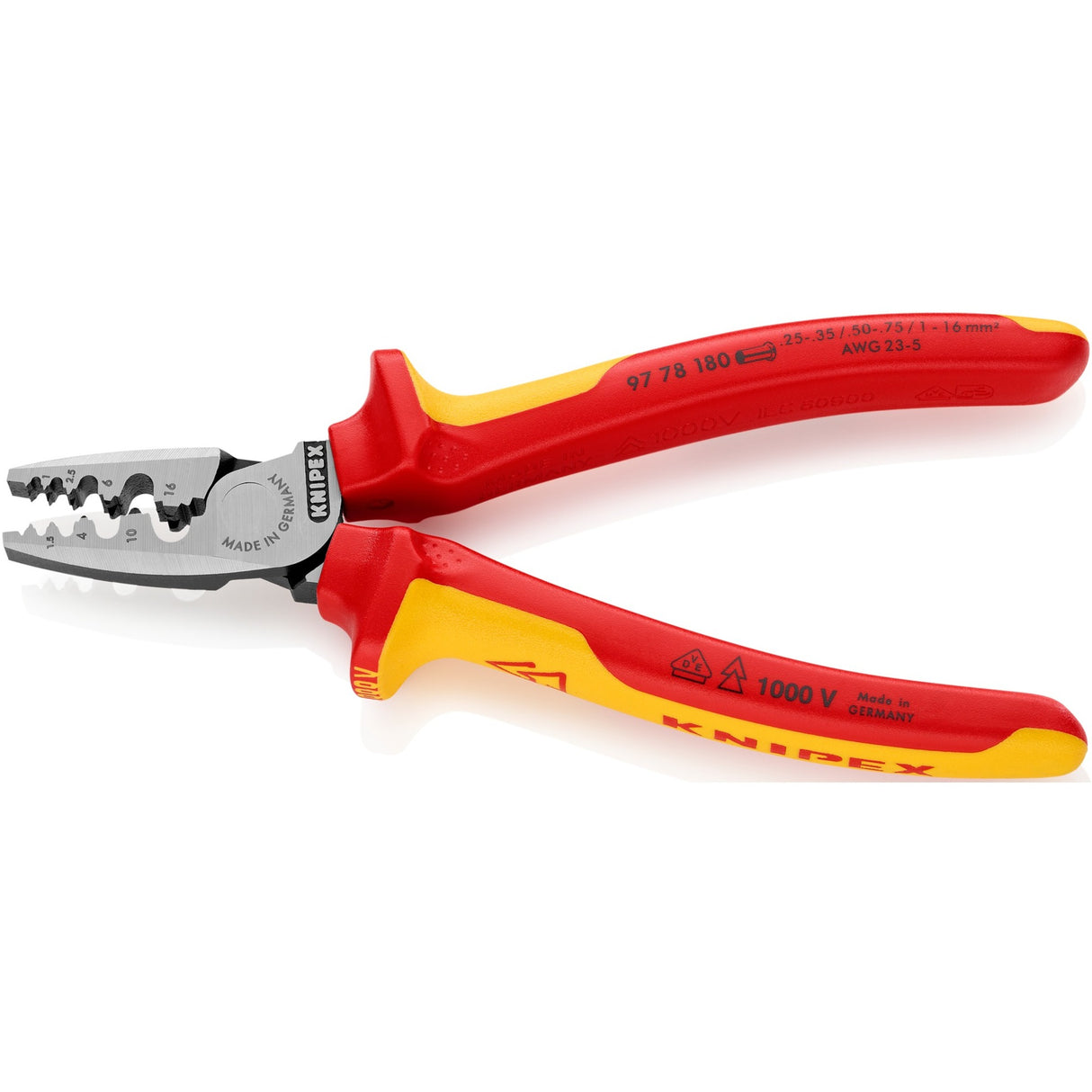 Knipex Krimptang für Veerindhulzen VDE 9778180