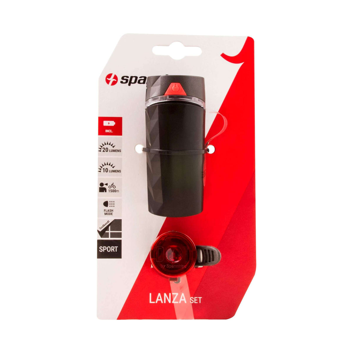 Valosarja Spanninga Lanza + Dot Rear Battery