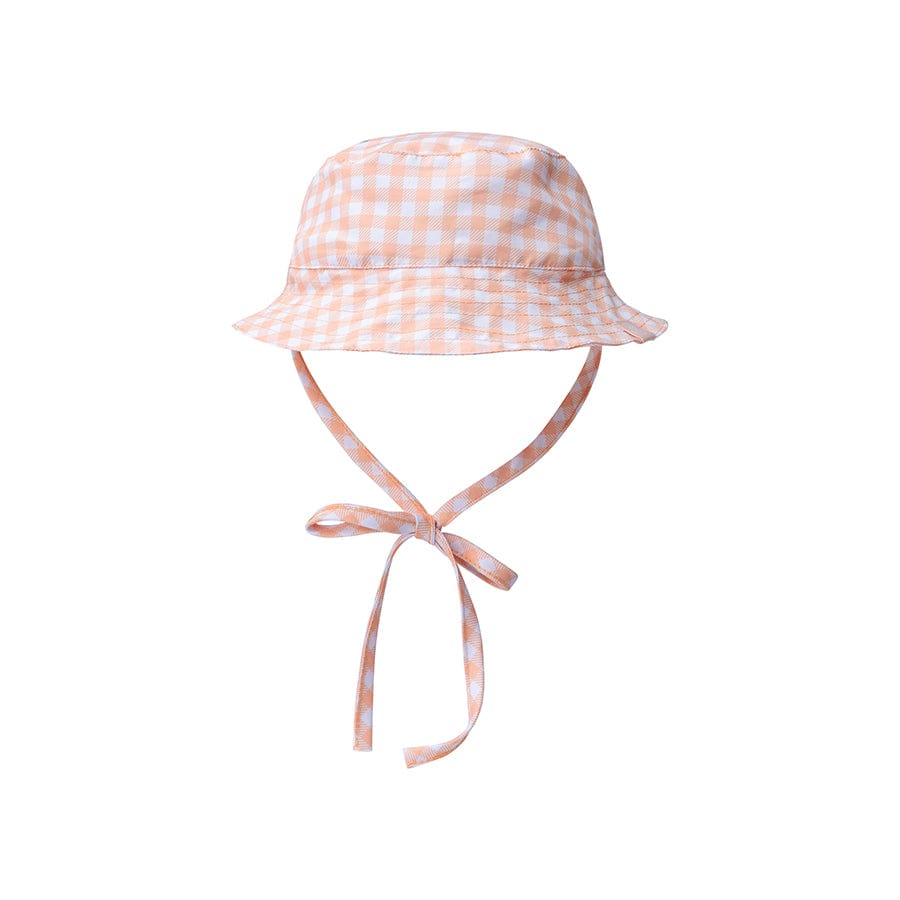 Sunset grid | orange and white UV sun hat