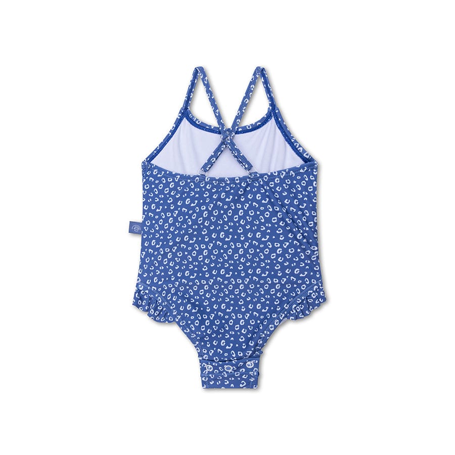 Leopardo | Costume da bagno UV per ragazze blu