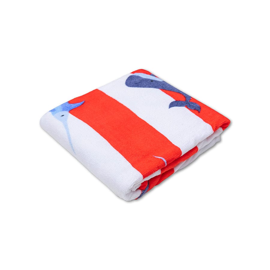 Ocean stripes | cotton beach towel