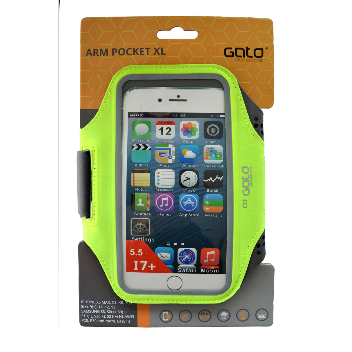 Outwet Gato ARM POCKET XL NEON JAUNE ONIGLE