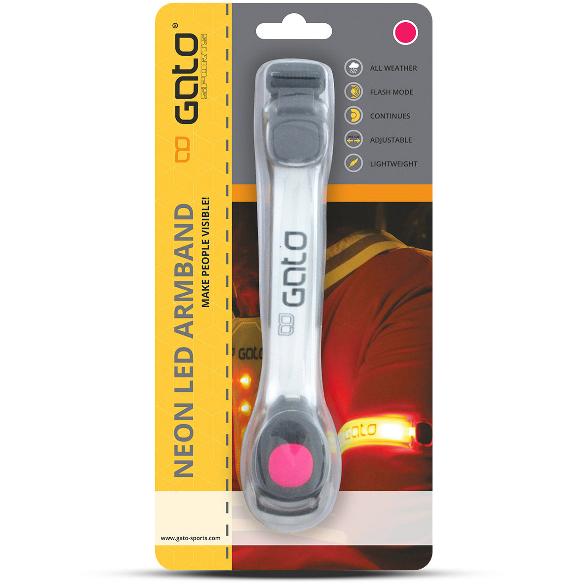 Zapestnica Outwet Gato je vodila USB One Size Neon Pink