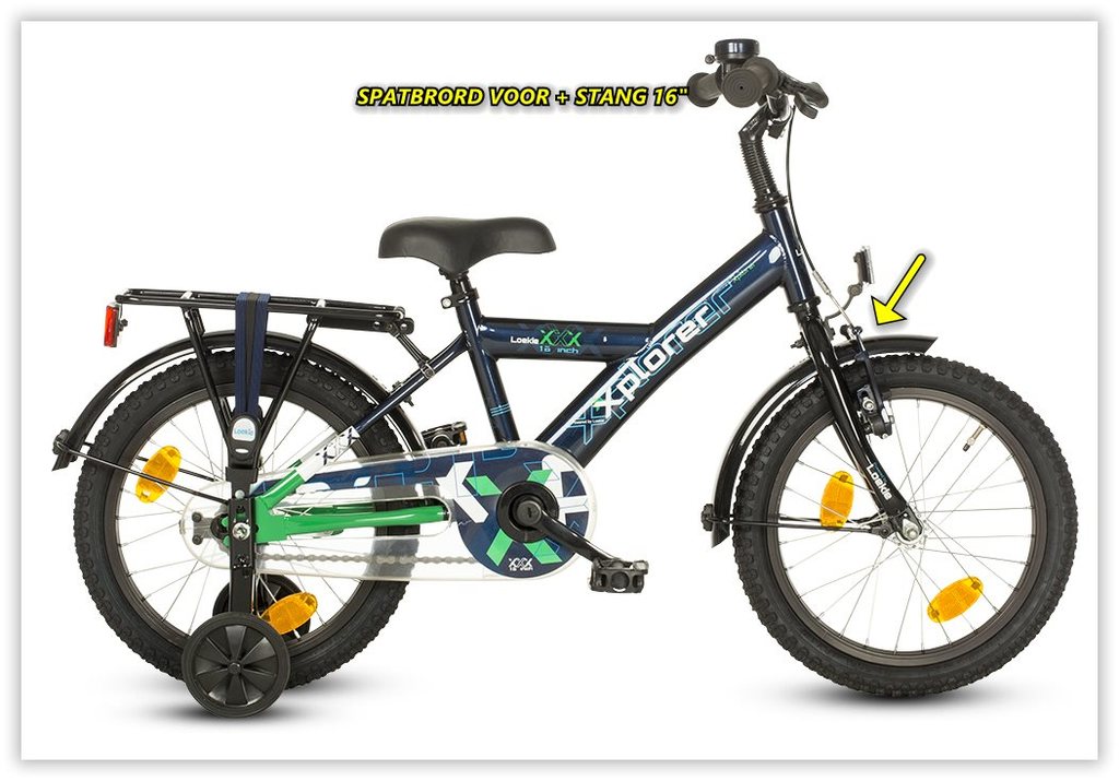 Batavus garde-boue avant + tige 16 noir ys768