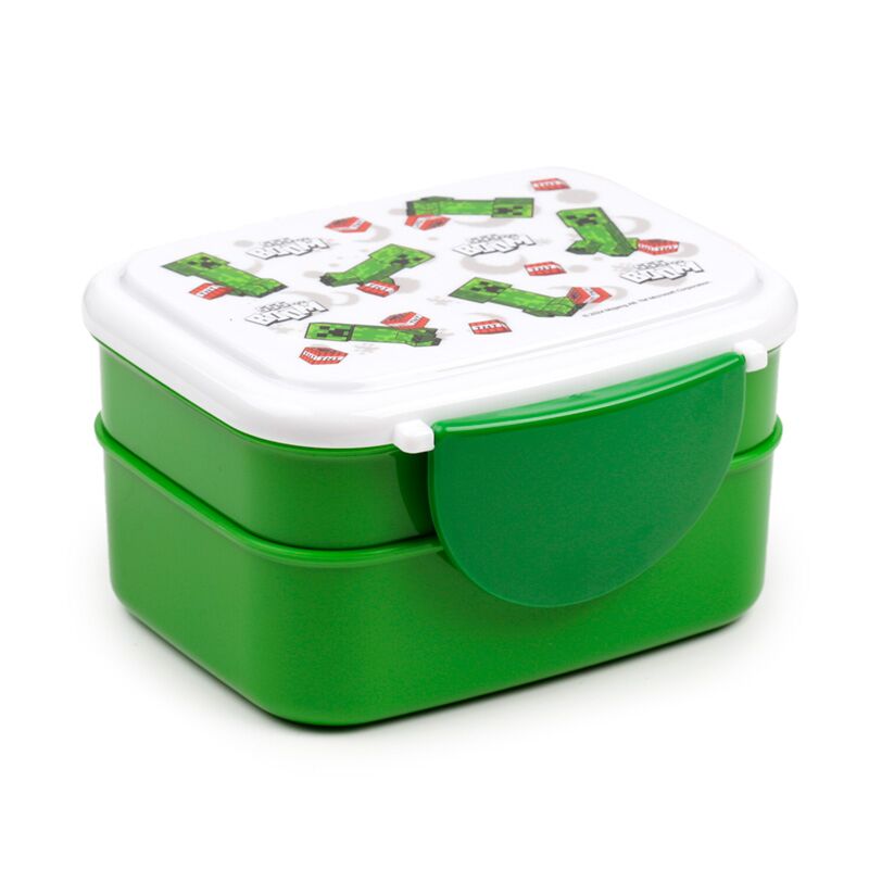 Minecraft creeper tnt clip bento box lunch box with cutlery