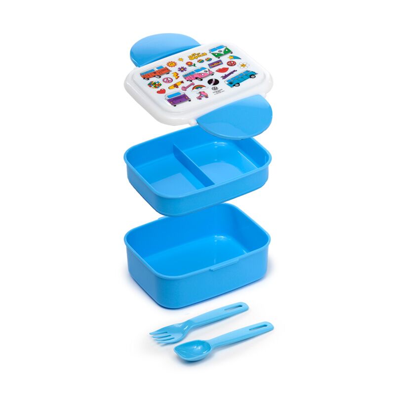 Volkswagen van VW T1 retro clip bento box with cutlery